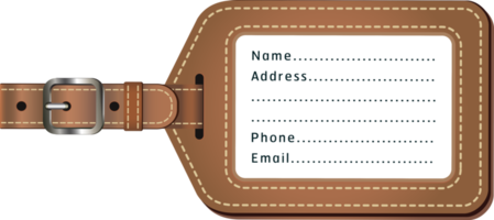 Flight crew luggage name tags png