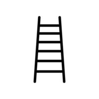 icono de escalera en el diseño de estilo de línea aislado sobre fondo blanco. trazo editable. vector