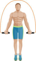 homem exercita treino png