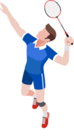 ilustração de cores de esportes de badminton png