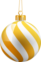 adorno de bolas de navidad de oro png