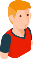 Soccer player isometric png