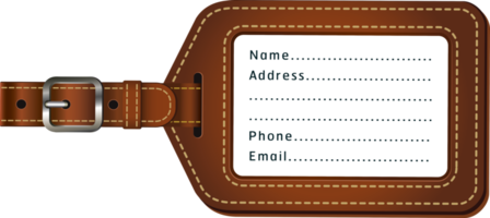 Flight crew luggage name tags png