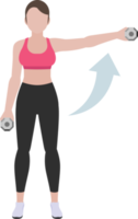 mujer entrenamiento fitness y ejercicios png