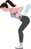 mujer entrenamiento fitness y ejercicios png