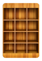 étagère de livre en bois ancienne 3d png