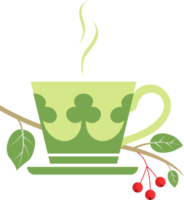 Coffee cup flat color png