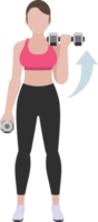 mujer entrenamiento fitness y ejercicios png