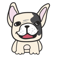 carino francese bulldog cartone animato isolato png