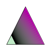 camada gradiente triangular png