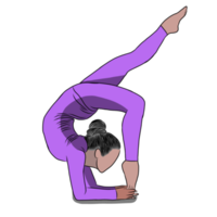 ejercicio de mujer en postura de yoga png