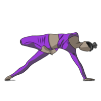 exercice de femme en posture de yoga png