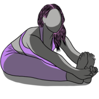 ejercicio de mujer en yoga png