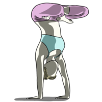ejercicio de mujer en yoga png
