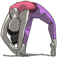 kvinna övning i yoga png