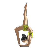 ejercicio de mujer en postura de yoga png