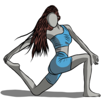 Woman exercise in yoga png