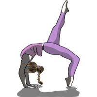Woman exercise in yoga png