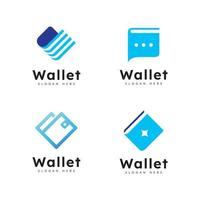 E wallet logo design vector design template