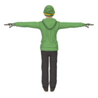 Cool boy isolated on transparent png