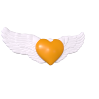 heart with wings isolated on background png