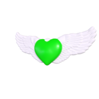 heart with wings isolated on background png