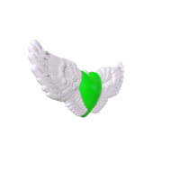 coeur avec des ailes isolé sur fond png