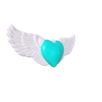 heart with wings isolated on background png