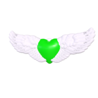 heart with wings isolated on background png