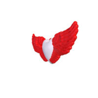 coeur avec des ailes isolé sur fond png