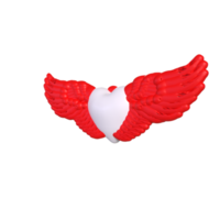 heart with wings isolated on background png