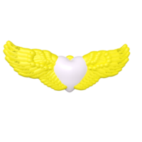 heart with wings isolated on background png