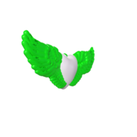 heart with wings isolated on background png