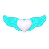 heart with wings isolated on background png