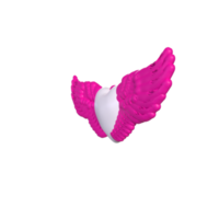 heart with wings isolated on background png