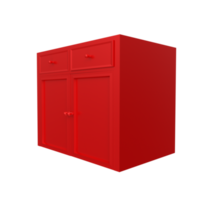 modern kitchen cabinet isolated on transparent png