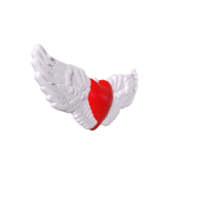 heart with wings isolated on background png