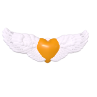 heart with wings isolated on background png