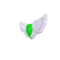 coeur avec des ailes isolé sur fond png