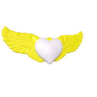 heart with wings isolated on background png