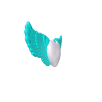 heart with wings isolated on background png