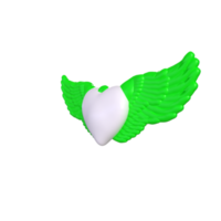 heart with wings isolated on background png