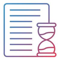 Project Deadline Line Gradient Icon vector