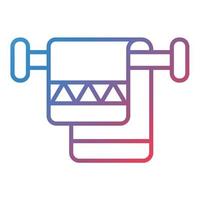 Towel Rack Line Gradient Icon vector