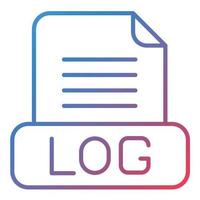 Logs Line Gradient Icon vector