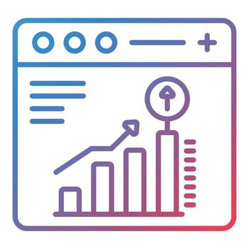 Web Optimization Line Gradient Icon vector