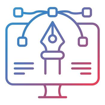 icono de gradiente de línea de diseño de interfaz de usuario vector