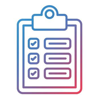 Task Planning Line Gradient Icon vector