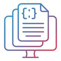 Programming Notes Line Gradient Icon vector