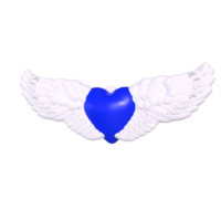 coeur avec des ailes isolé sur fond png